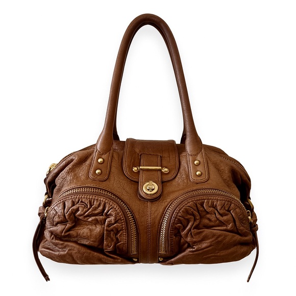 Botkier Bianca Metallic Bronze Leather Satchel Handbag, Antiqued Gold Hardware - Picture 16 of 16